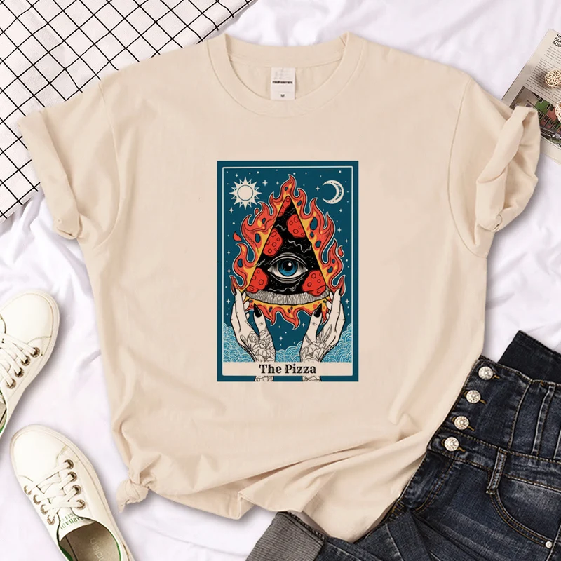 Olivenorma – T-Shirt „Hexen-Triple Moon“ im Gothic-Print in Khaki