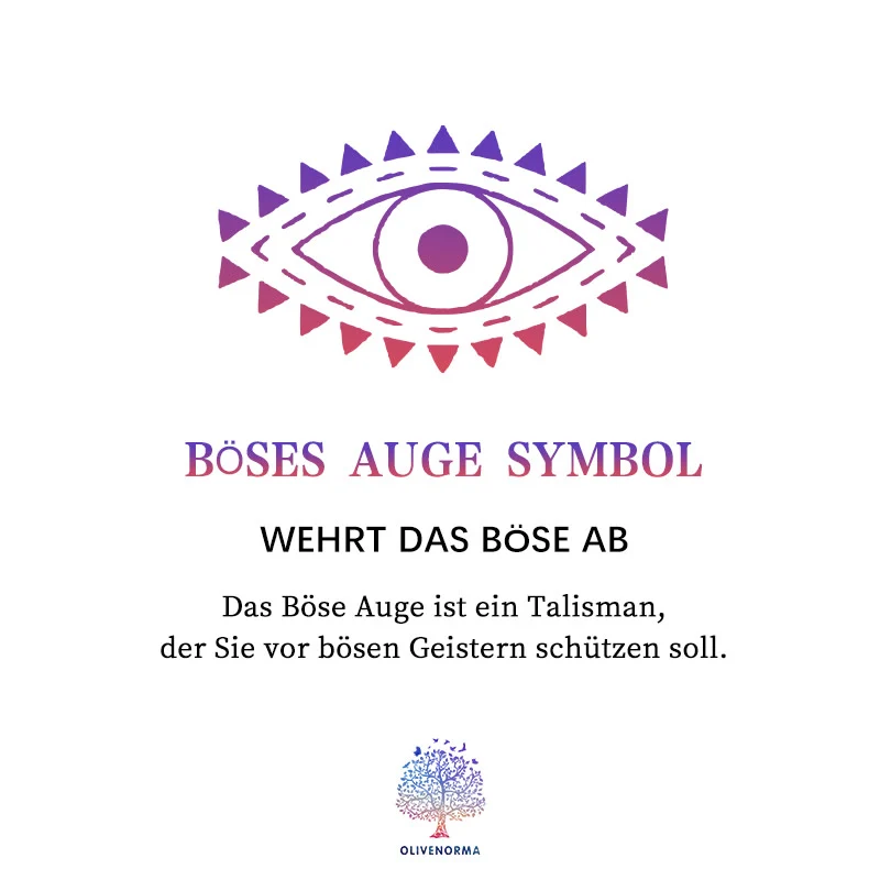 Olivenorma – Weißes T-Shirt mit „Blauem Bösen Blick“-Print