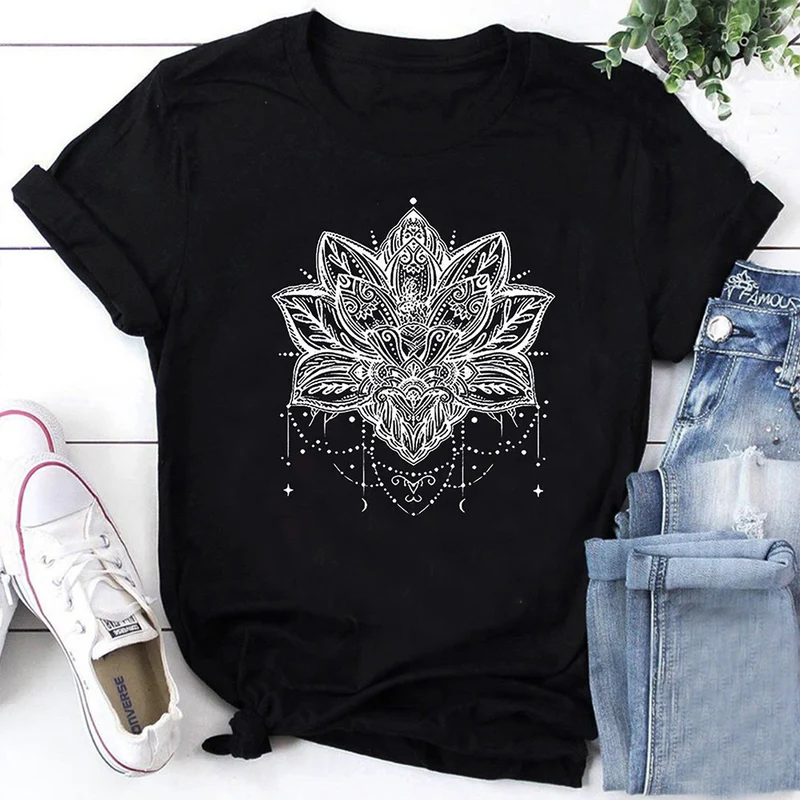 Olivenorma Damen Lotus Fashion Atmungsaktives Kurzarm-T-Shirt
