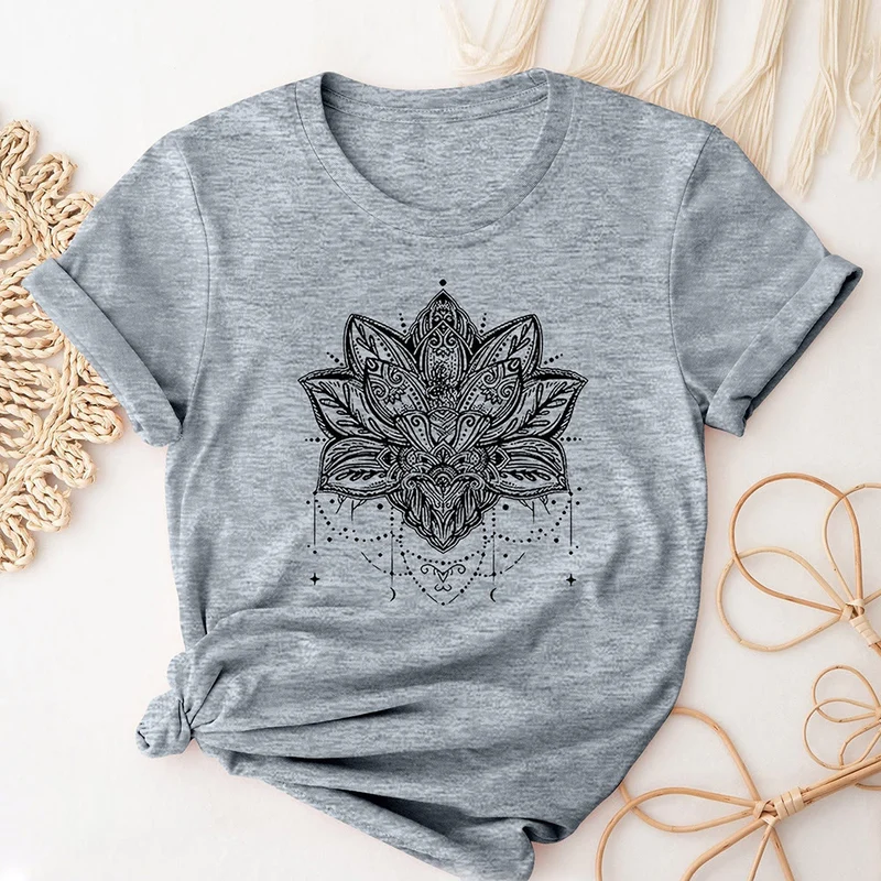 Olivenorma Damen Lotus Fashion Atmungsaktives Kurzarm-T-Shirt