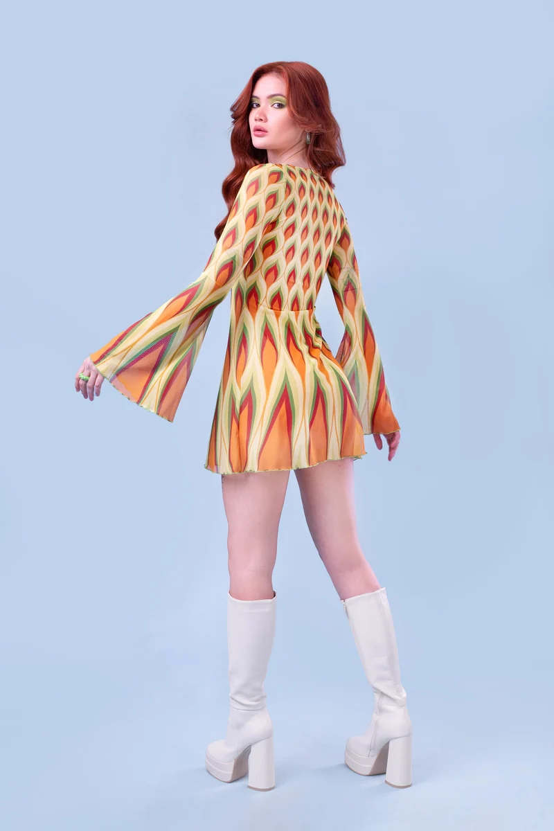 Mellow Mesh Mini Dress