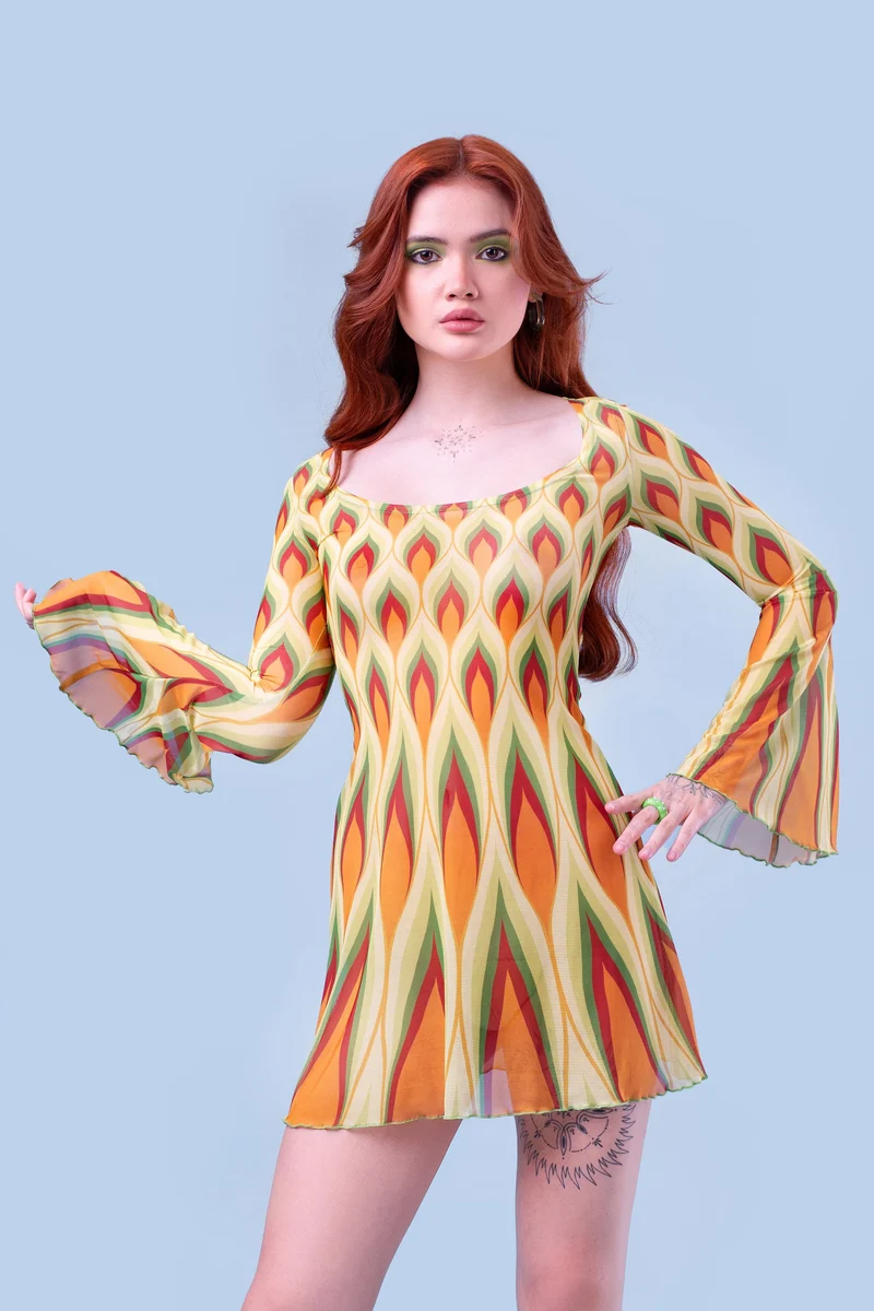 Mellow Mesh Mini Dress