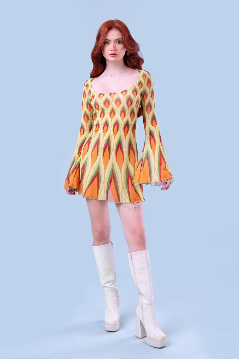 Mellow Mesh Mini Dress
