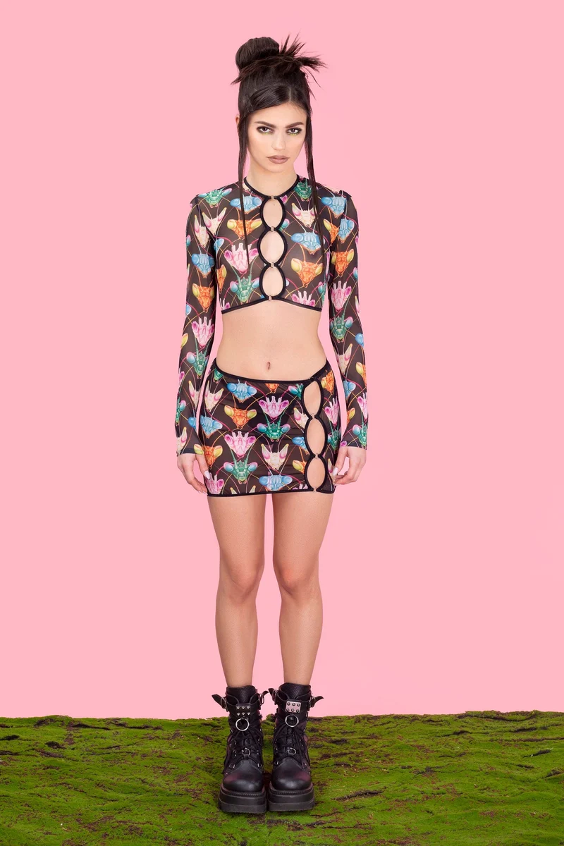 Maneater Mesh Cutout Top