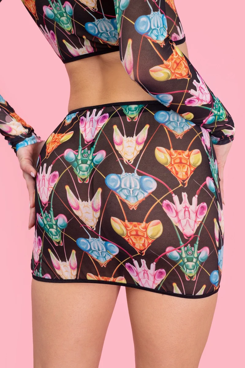 Maneater Mesh Cutout Skirt