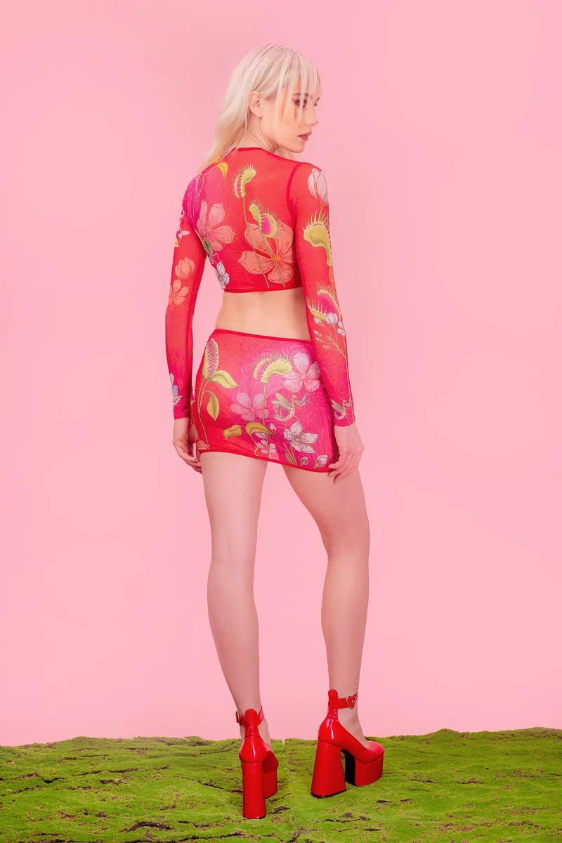 Predatora Mesh Cutout Skirt