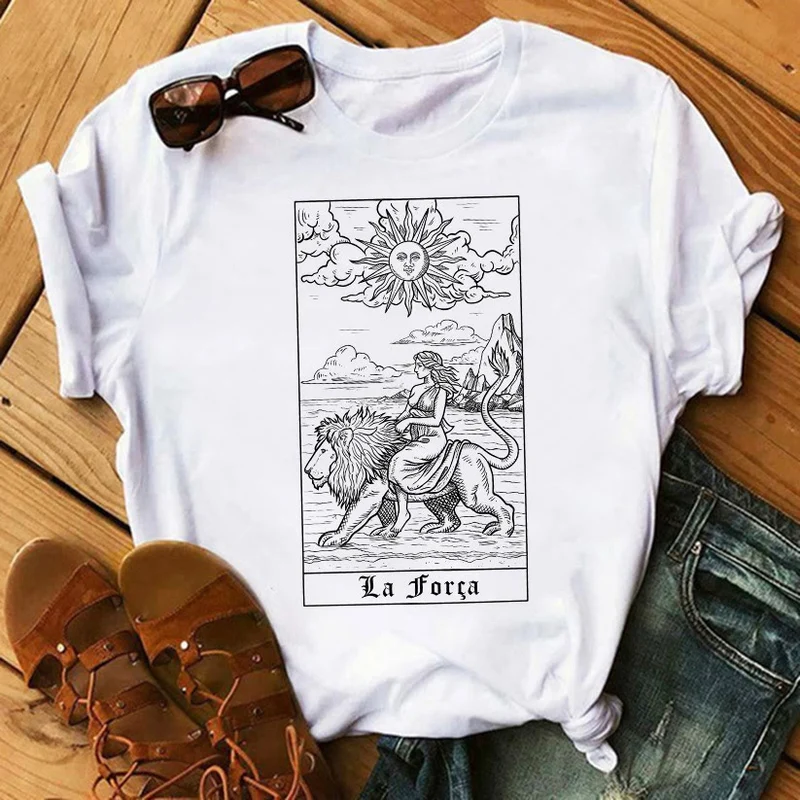 Olivenorma – Inspirierende Baumwoll-T-Shirts mit Tarot-Print