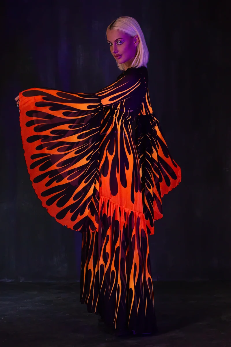 Firestarter Red Unisex Mesh Duster