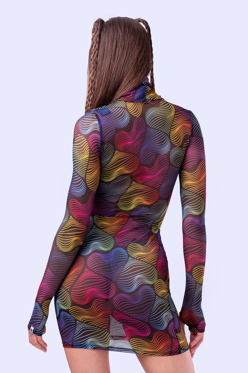 Wild Heartz Mesh High Neck Dress