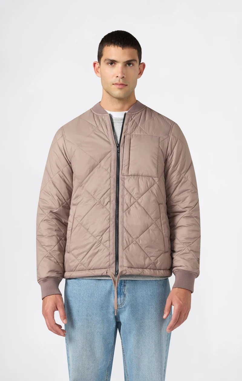 Men's Quilted Bomber Jacket