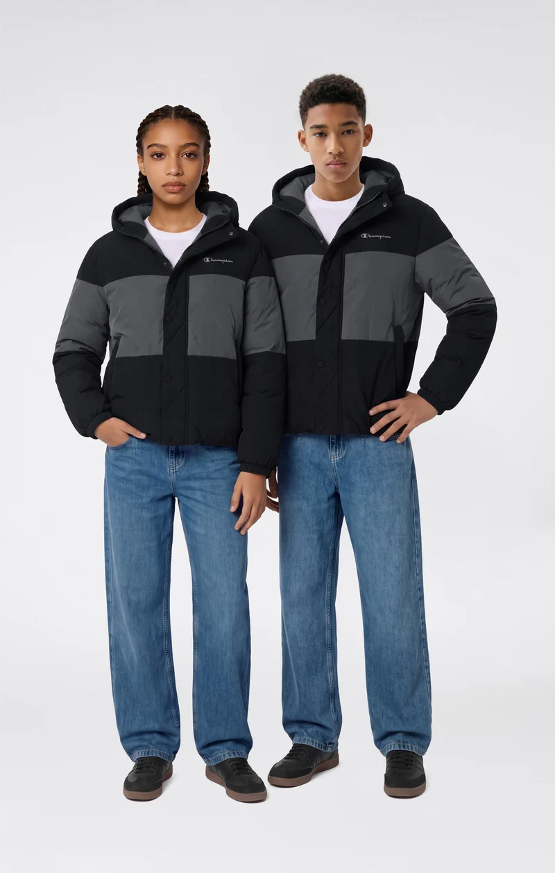 Kids' Colour-Block Hooded Jacket