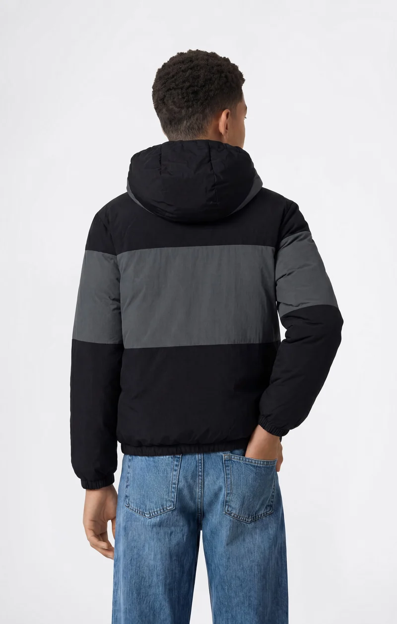 Kids' Colour-Block Hooded Jacket