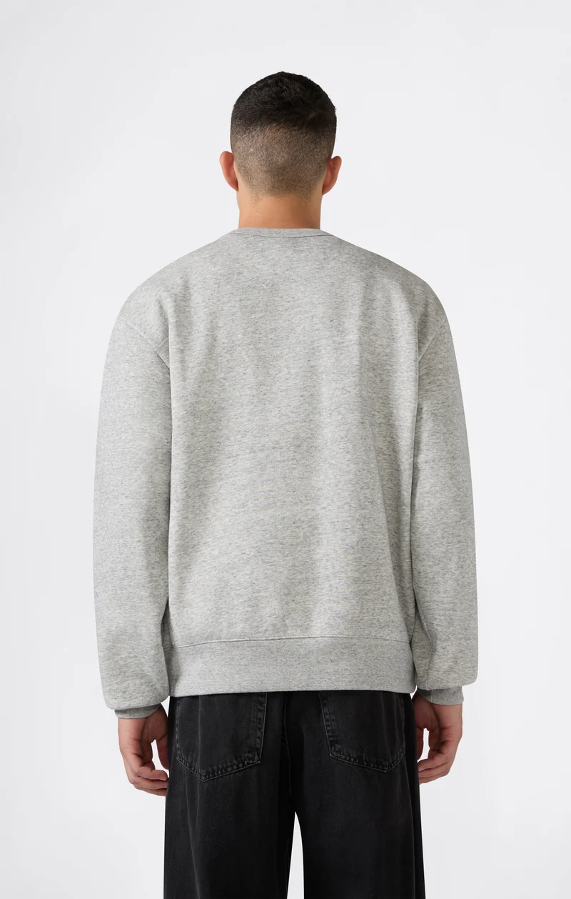Men’s Crewneck Sweatshirt with C Logo and Brushed Interior