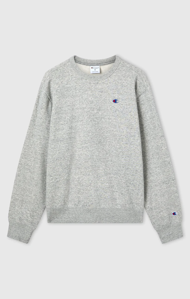 Men’s Crewneck Sweatshirt with C Logo and Brushed Interior