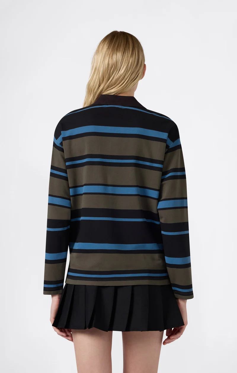 Women’s Future Memories Striped Rugby Polo Shirt