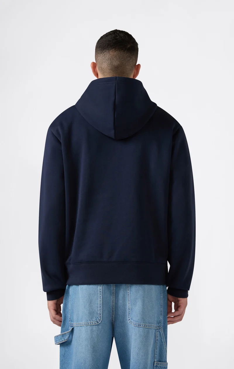 Men’s Hooded Sweatshirt with Maxi Logo and Brushed Interior