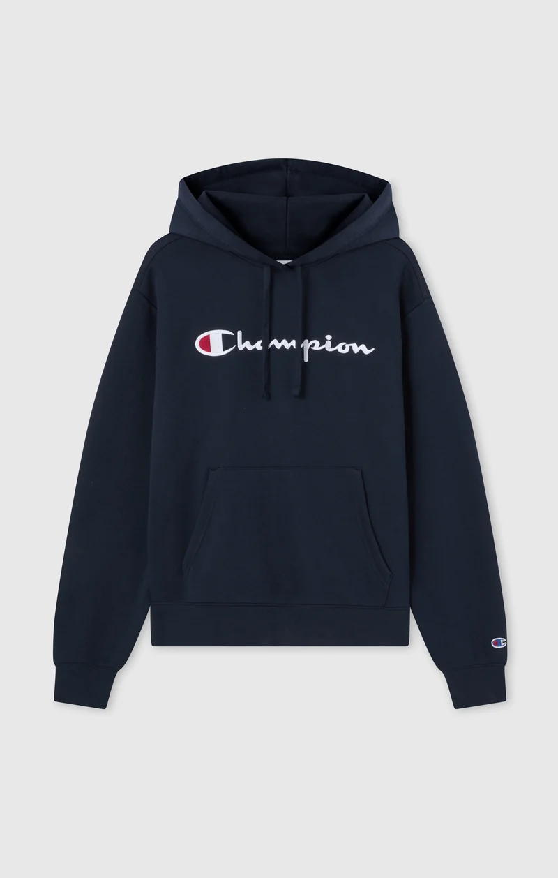 Men’s Hooded Sweatshirt with Maxi Logo and Brushed Interior