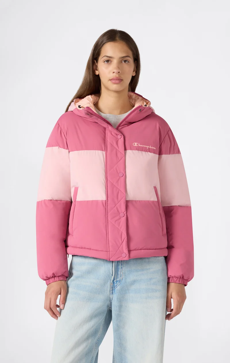 Women's Colour-Block Padded Hooded Jacket
