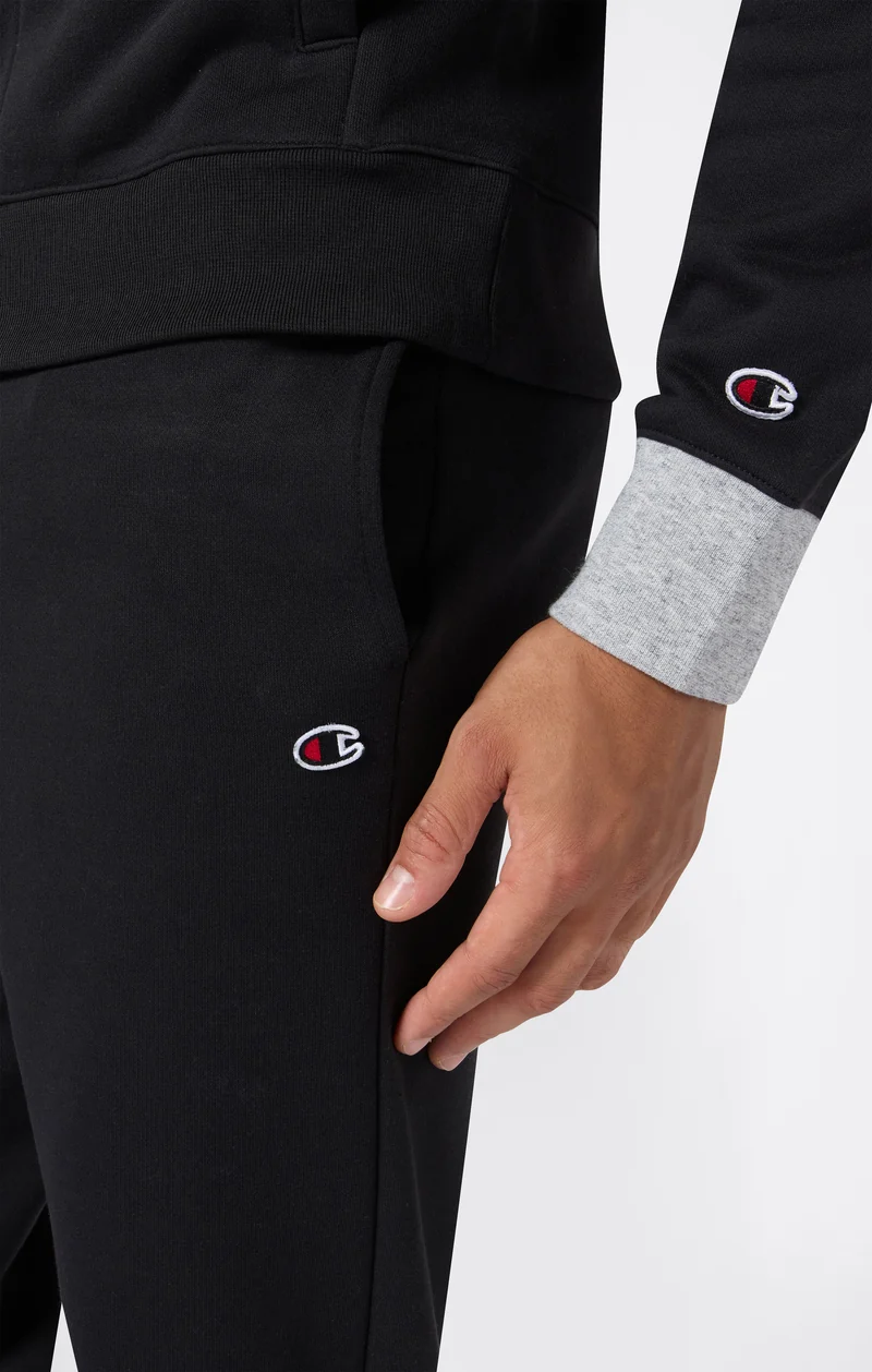 Men's Full-Zip Tracksuit with Contrast Hood and Brushed Inside