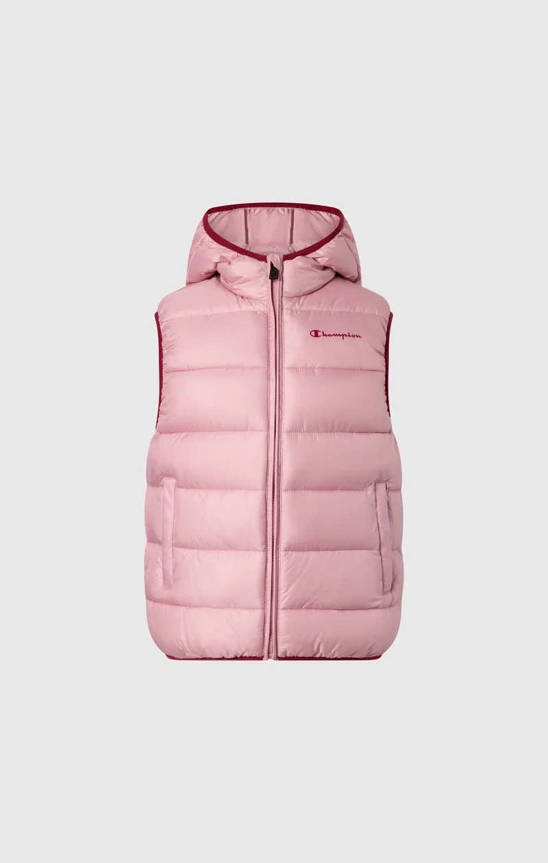 Padded Hooded Vest with Full Zip for Kids