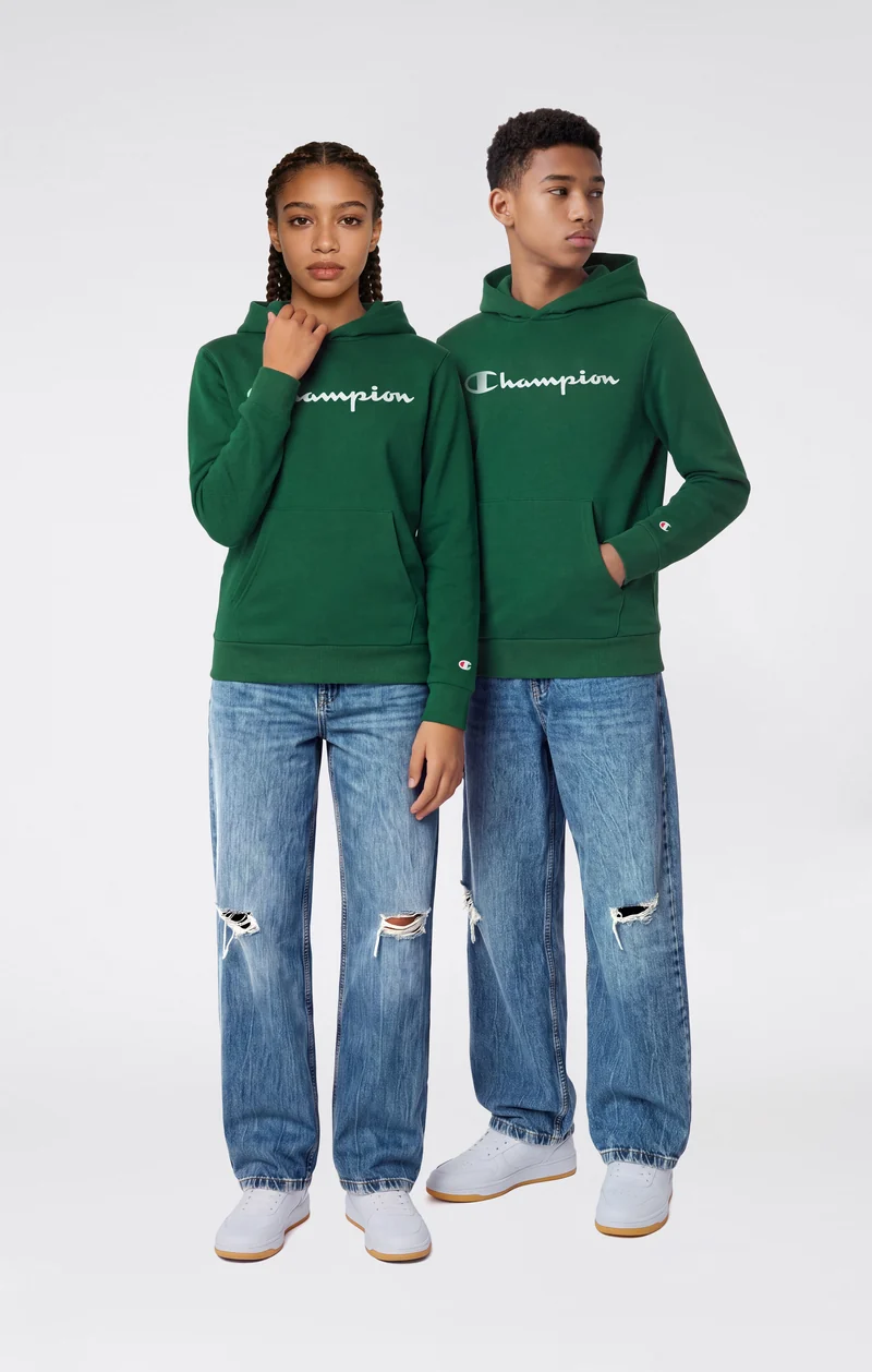 Boys' Fleece Hoodie Sweatshirt Script Logo