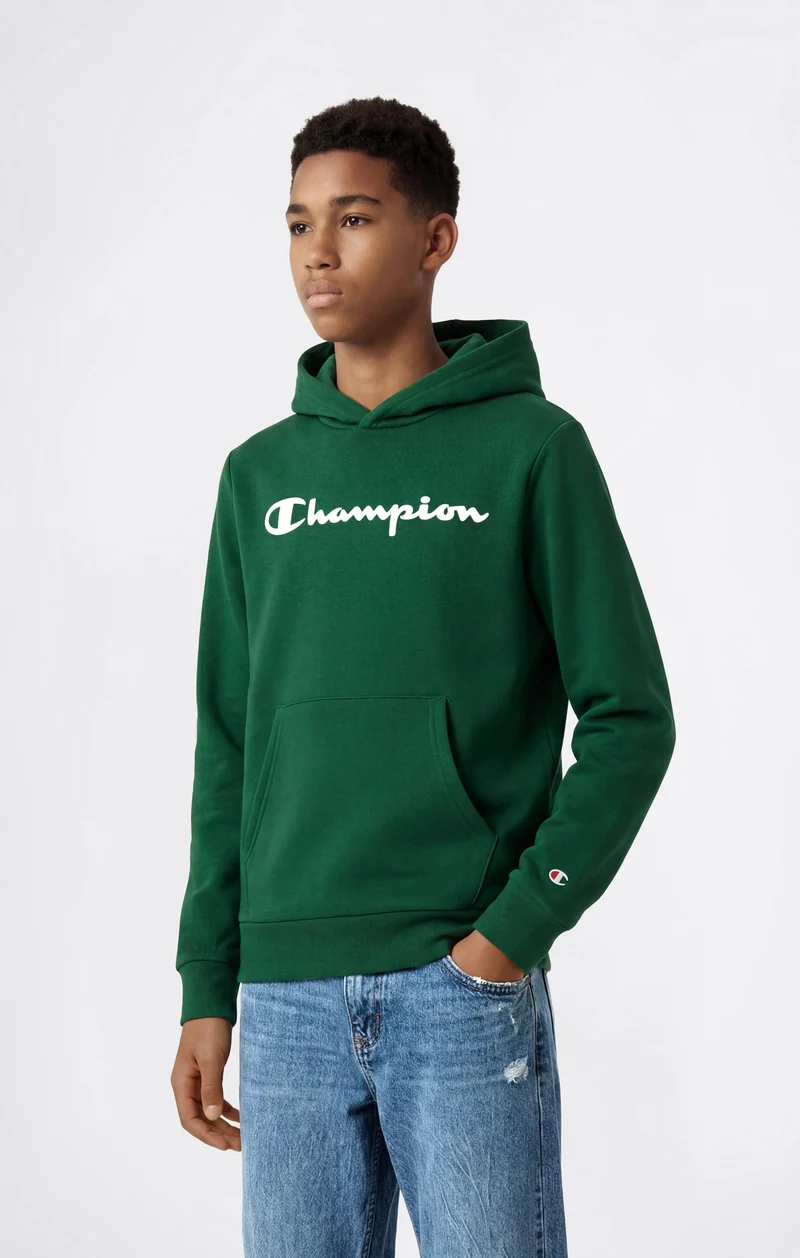 Boys' Fleece Hoodie Sweatshirt Script Logo