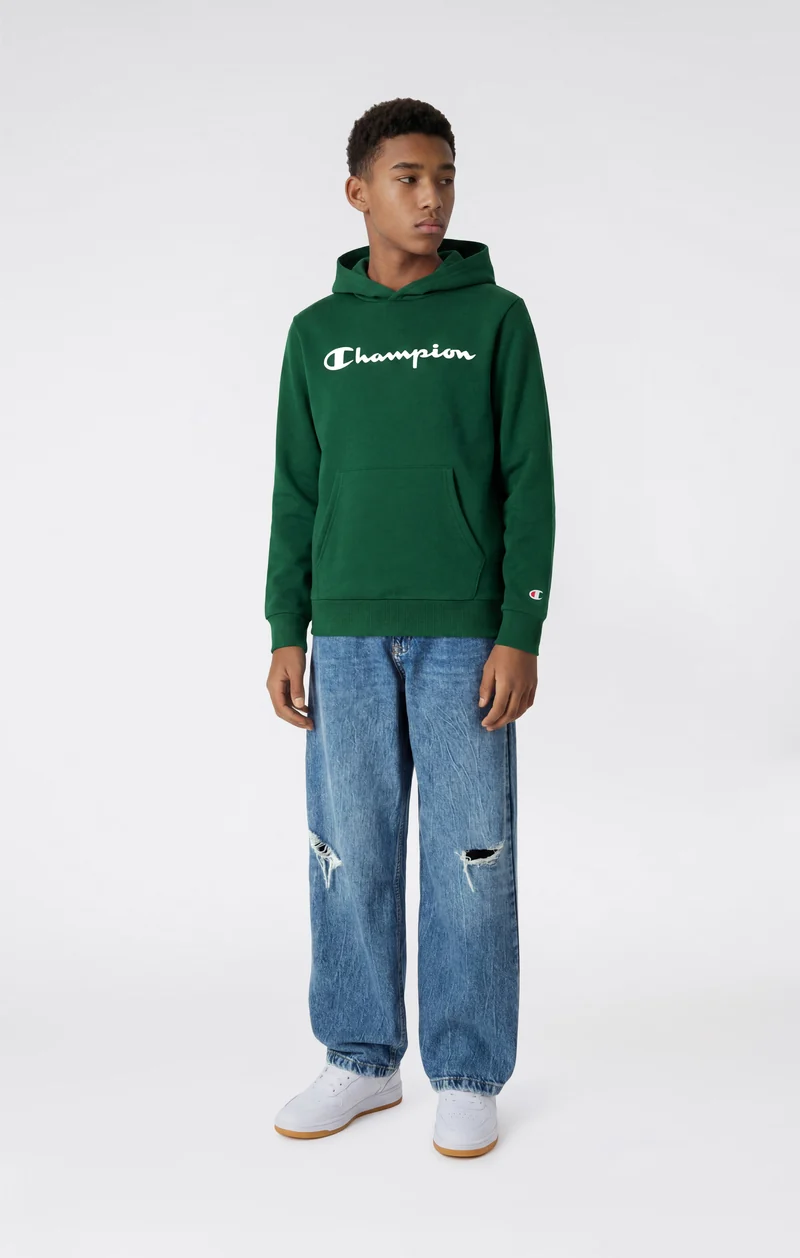 Boys' Fleece Hoodie Sweatshirt Script Logo