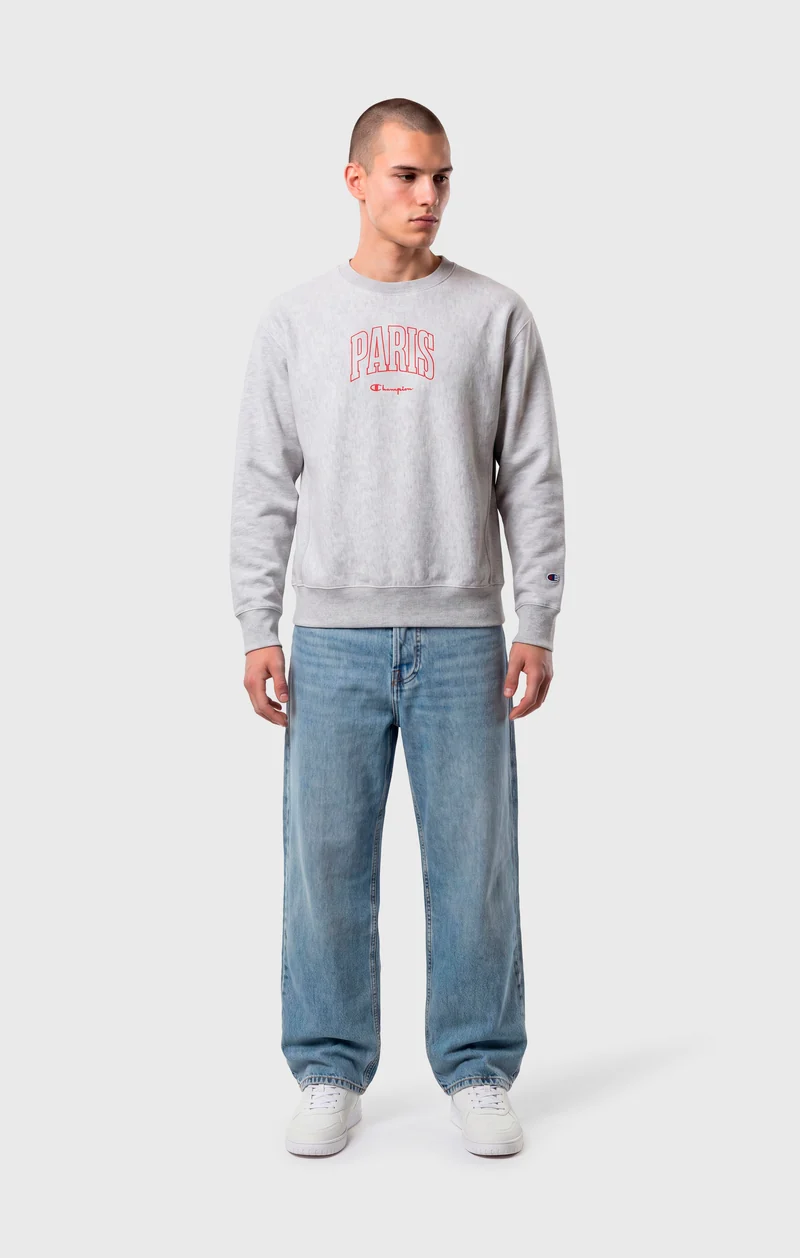 Men's Lightweight Reverse Weave "Paris" Crewneck Sweatshirt