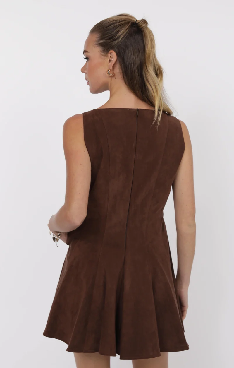 Far West Faux Suede Dress