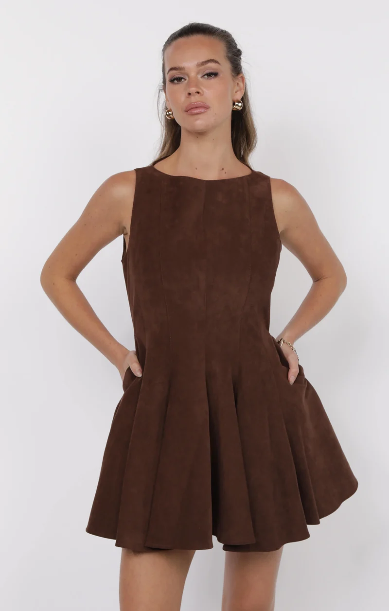 Far West Faux Suede Dress