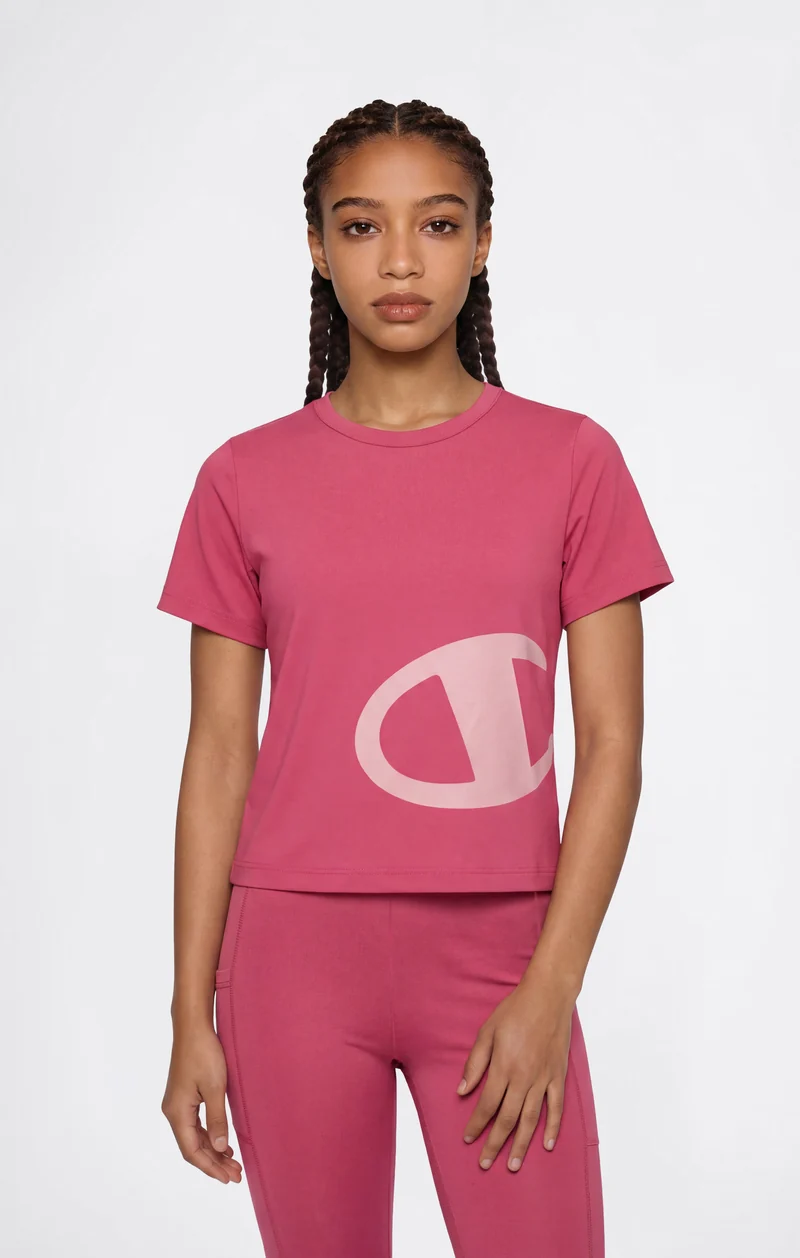 Girls’ Stretch Nylon T-Shirt with Maxi C Logo