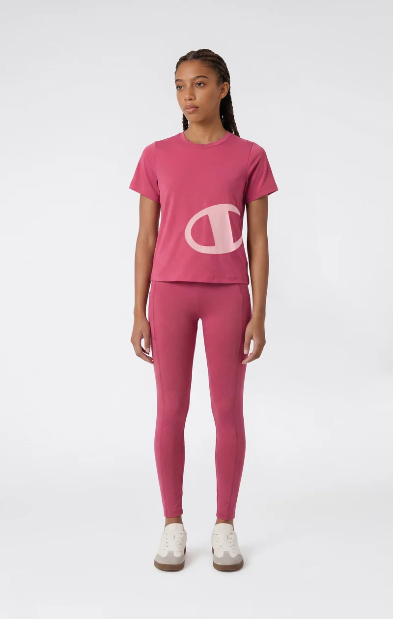 Girls’ Stretch Nylon T-Shirt with Maxi C Logo