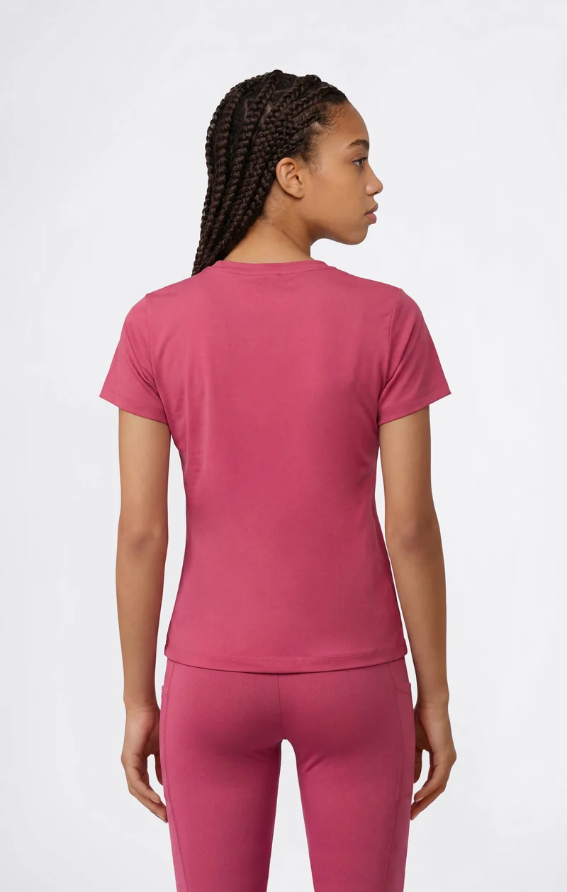 Girls’ Stretch Nylon T-Shirt with Maxi C Logo