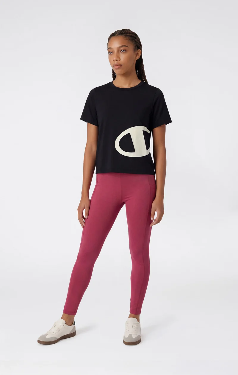 Girls’ Stretch Nylon T-Shirt with Maxi C Logo