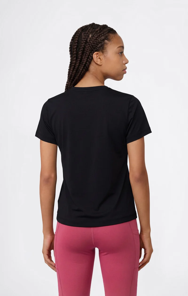 Girls’ Stretch Nylon T-Shirt with Maxi C Logo