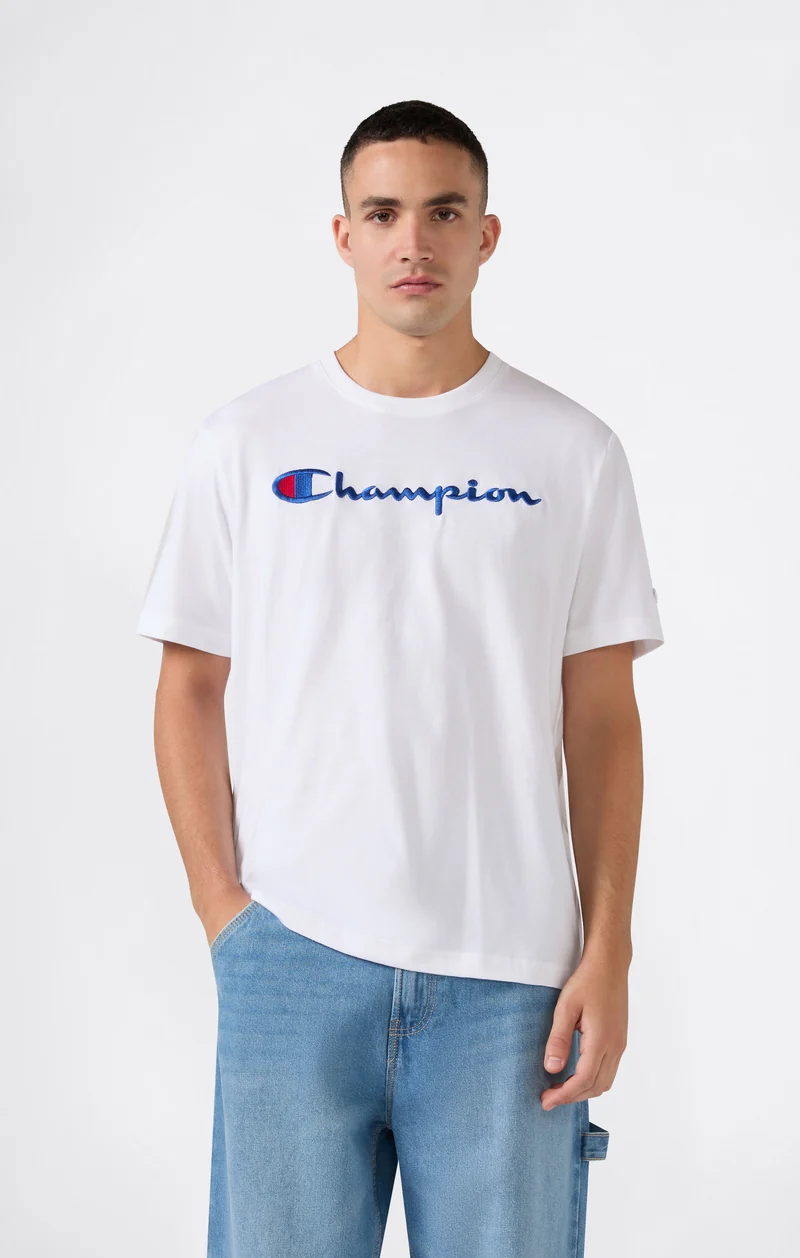 Men’s Cotton T-Shirt with Champion Logo