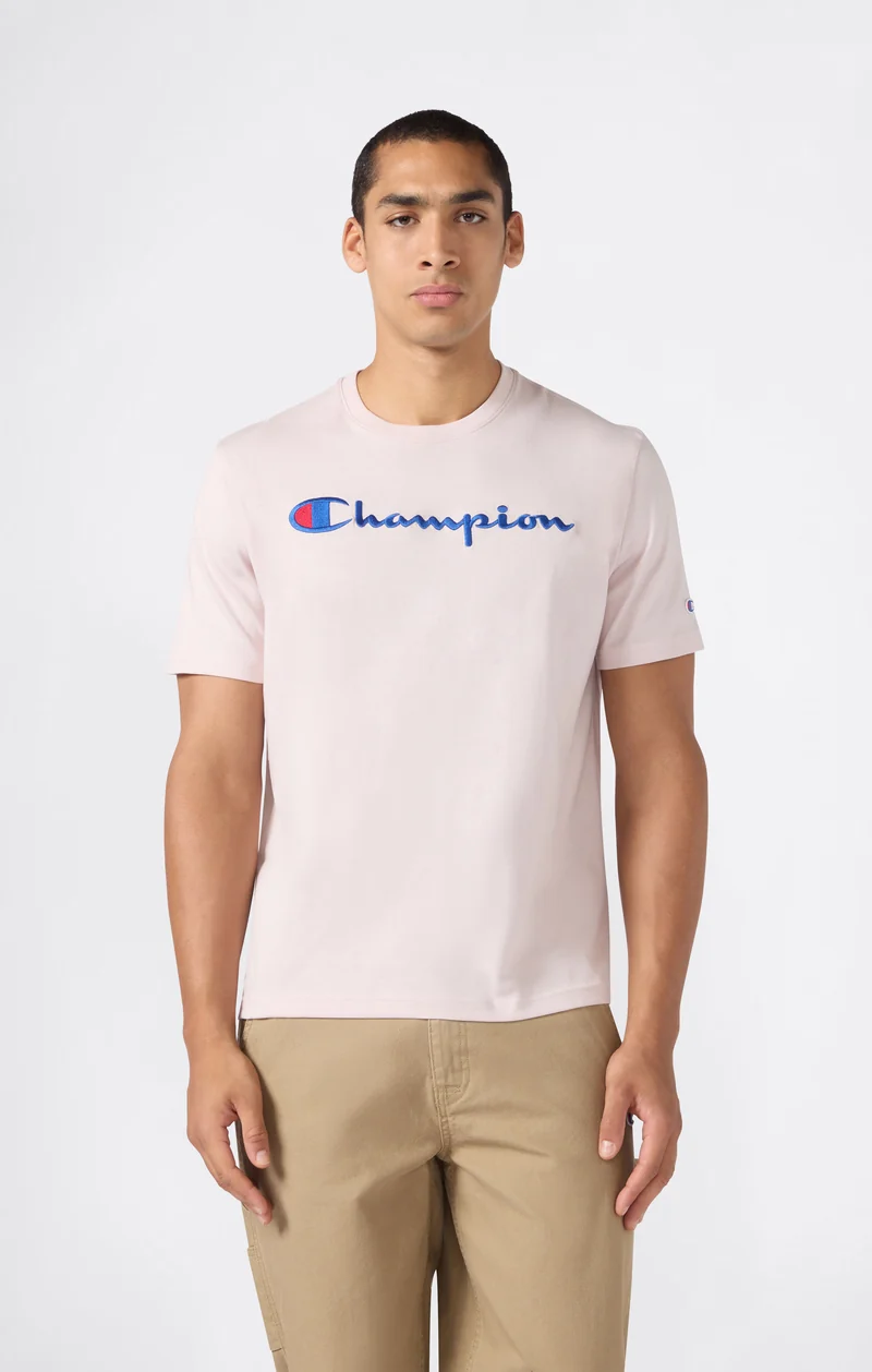 Men’s Cotton T-Shirt with Champion Logo
