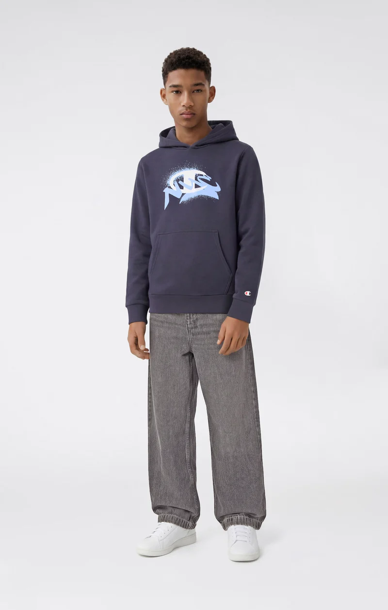 Boys’ Hooded Sweatshirt with Graphic and Brushed Interior
