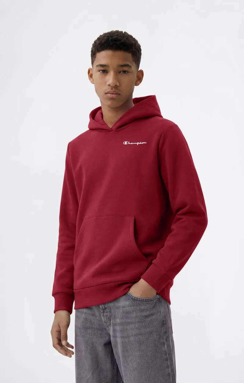 Boys’ Fleece Hoodie with Small Embroidered Logo Icons