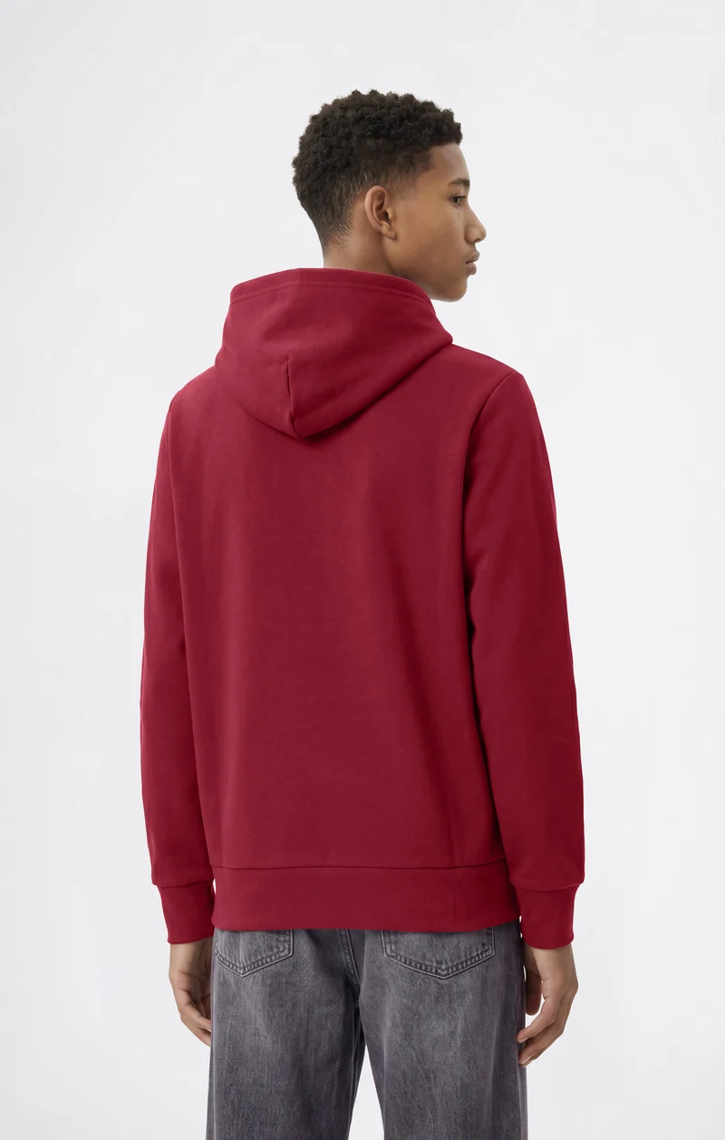 Boys’ Fleece Hoodie with Small Embroidered Logo Icons