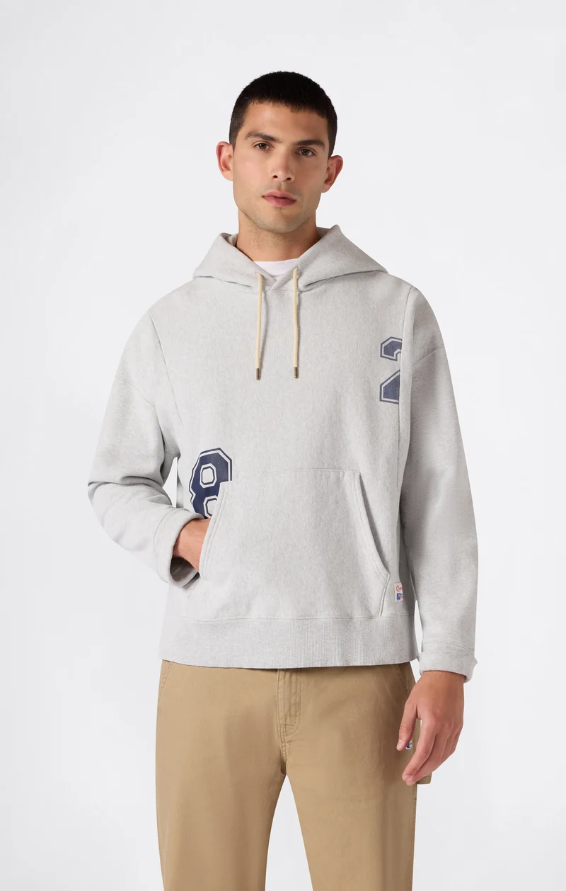 Men’s Reverse Weave Hooded Sweatshirt with Brushed Interior Modern Ametora