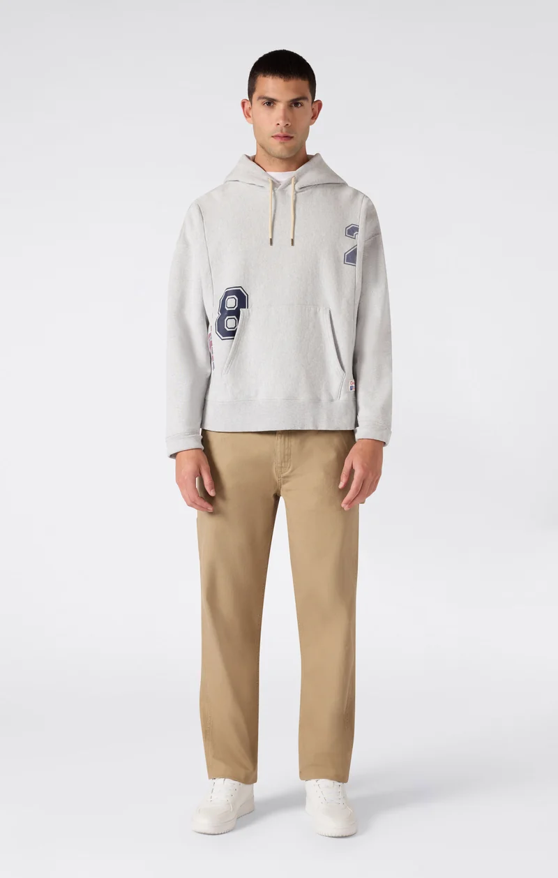 Men’s Reverse Weave Hooded Sweatshirt with Brushed Interior Modern Ametora