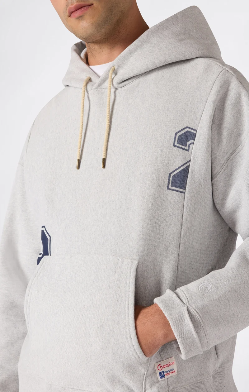 Men’s Reverse Weave Hooded Sweatshirt with Brushed Interior Modern Ametora