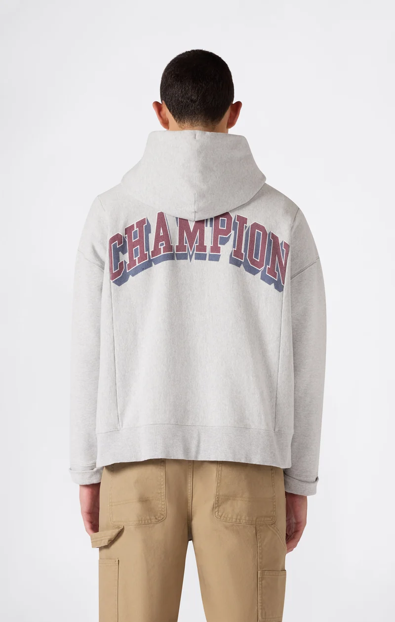 Men’s Reverse Weave Hooded Sweatshirt with Brushed Interior Modern Ametora