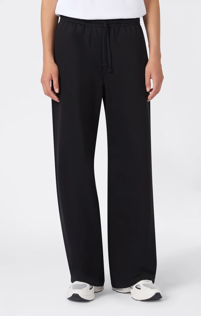 Women’s Loose Straight-Hem Trousers with Brushed Interior