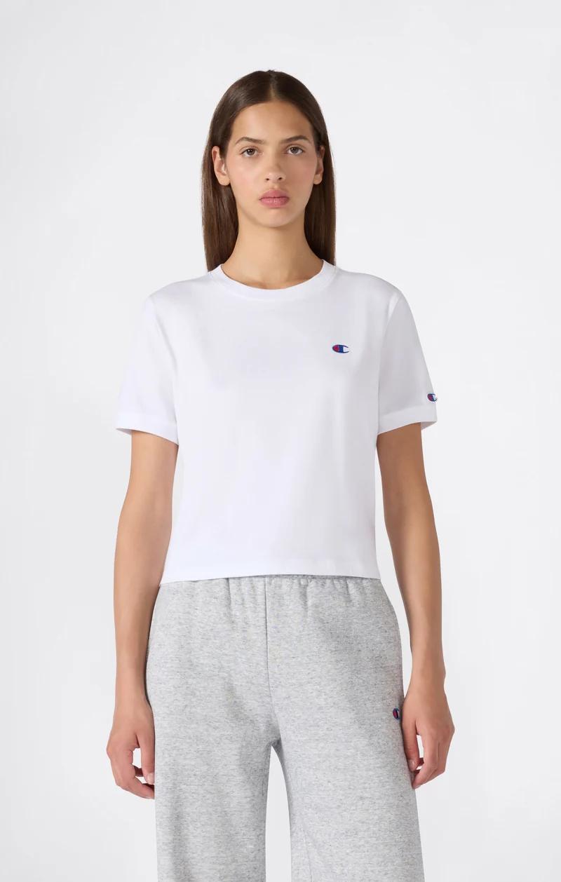 Women’s Stretch Jersey Crop T-Shirt with C Logo