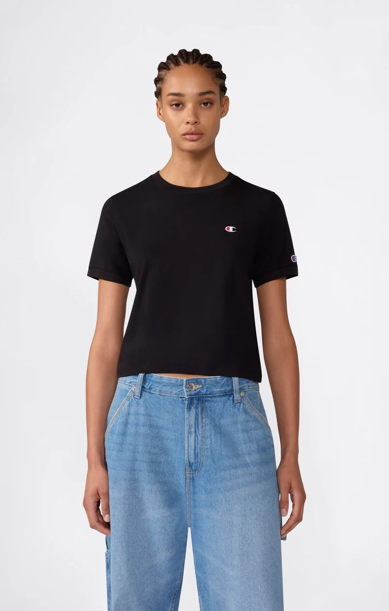 Women’s Stretch Jersey Crop T-Shirt with C Logo
