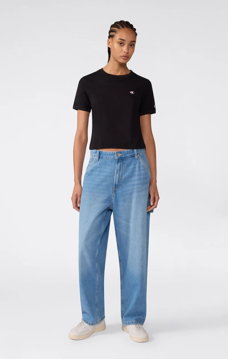 Women’s Stretch Jersey Crop T-Shirt with C Logo