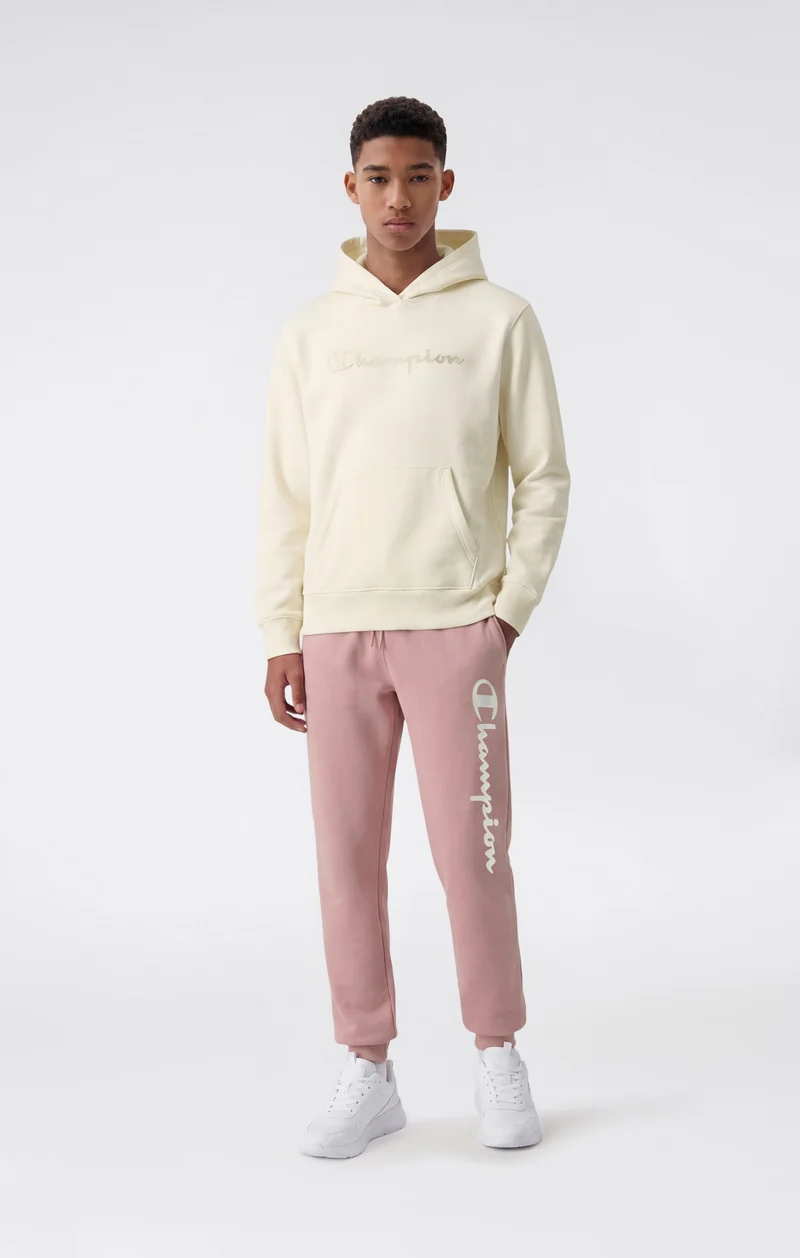 Boys' Fleece Rib Cuff Jogger Pants Script Logo