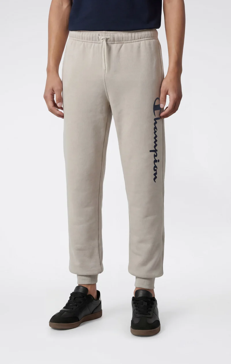 Boys' Fleece Rib Cuff Jogger Pants Script Logo